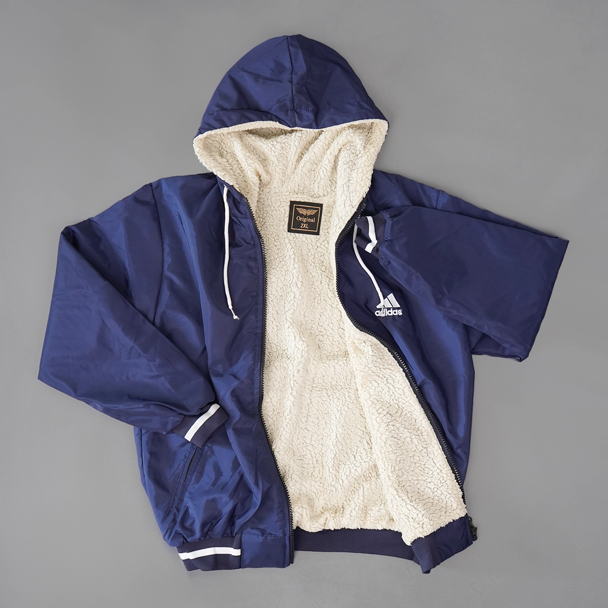 کاپشن مردانه سرمه ای داخل خز مدل P212