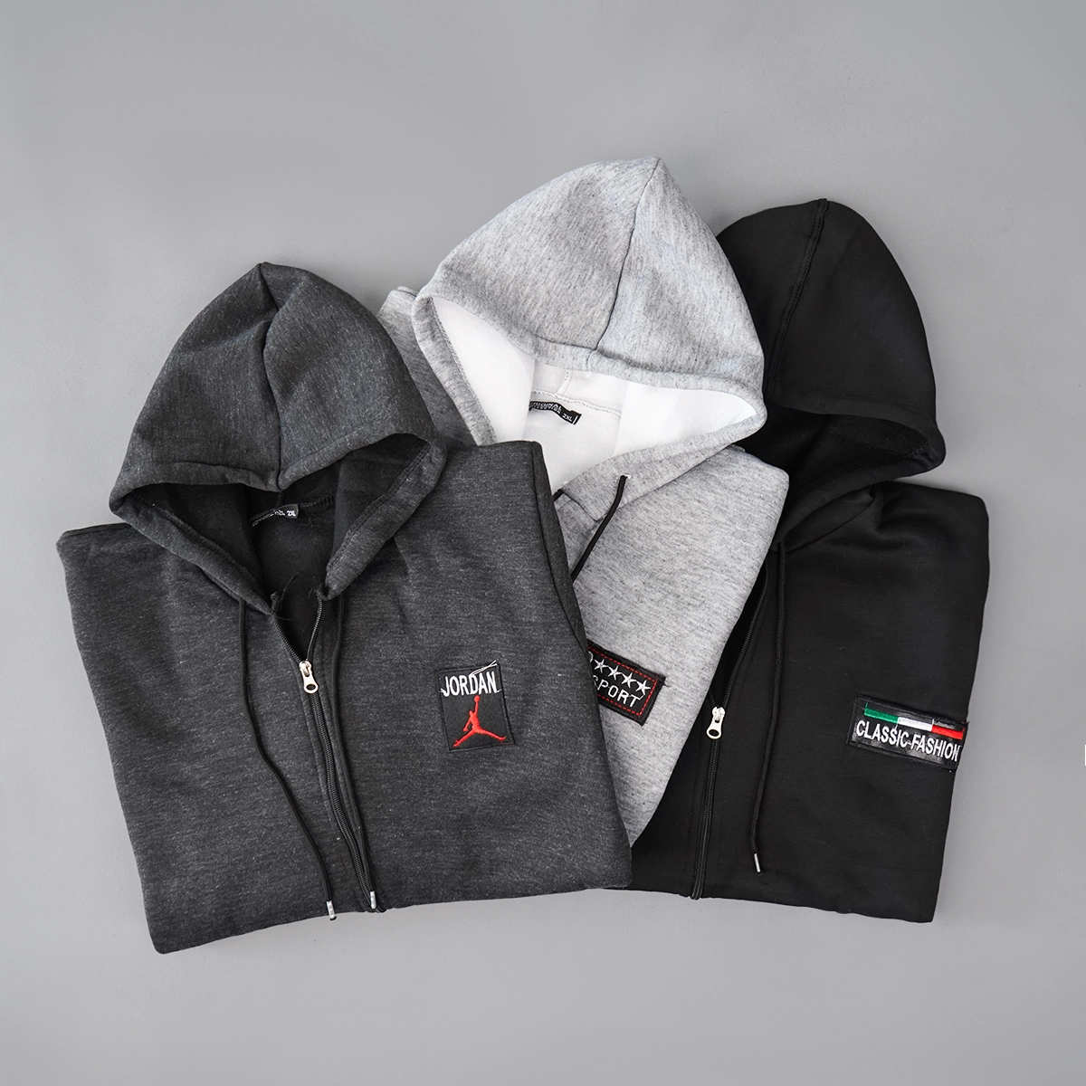 سوییشرت مردانه طوسی مدل Yazdan