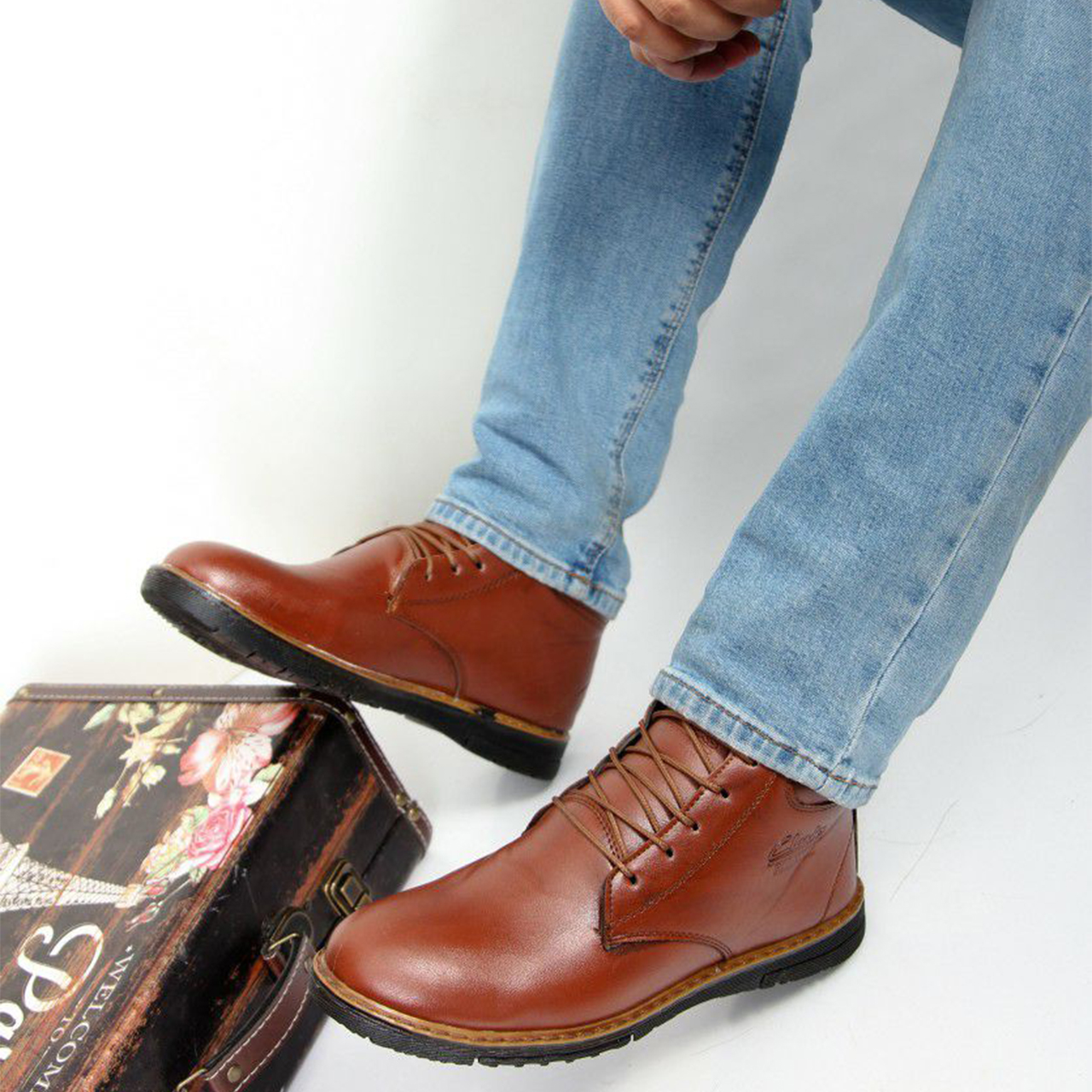 کفش ساقدار مردانه مدل KOTEN قهوه ای