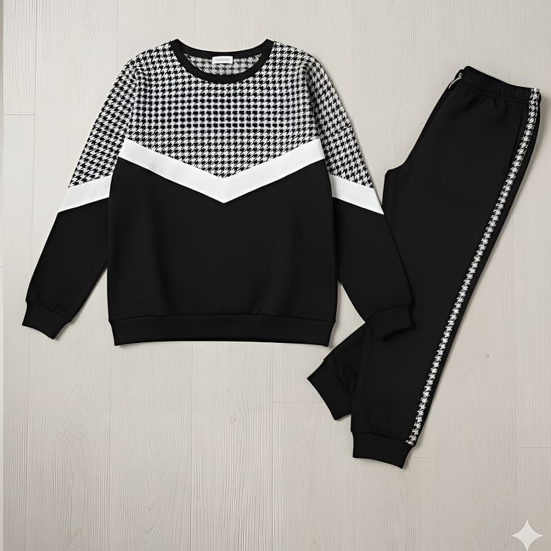 ست زنانه بلوز و شلوار پاییزه مدل Azar-مشکی