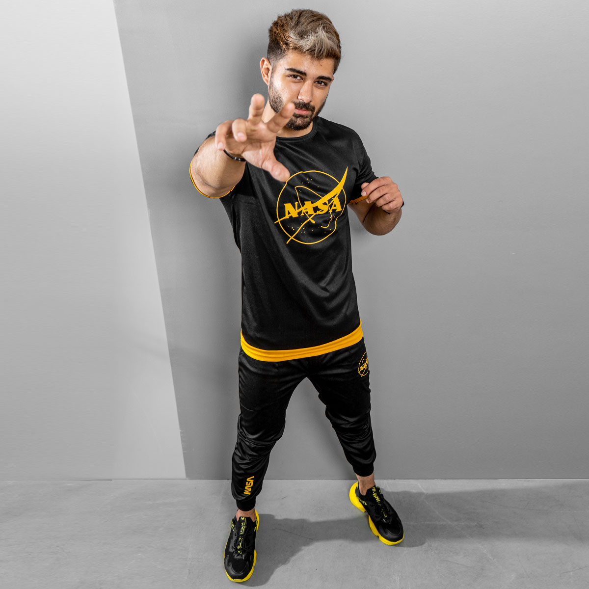 ست تیشرت شلوار Nasaمردانه مدلIkat