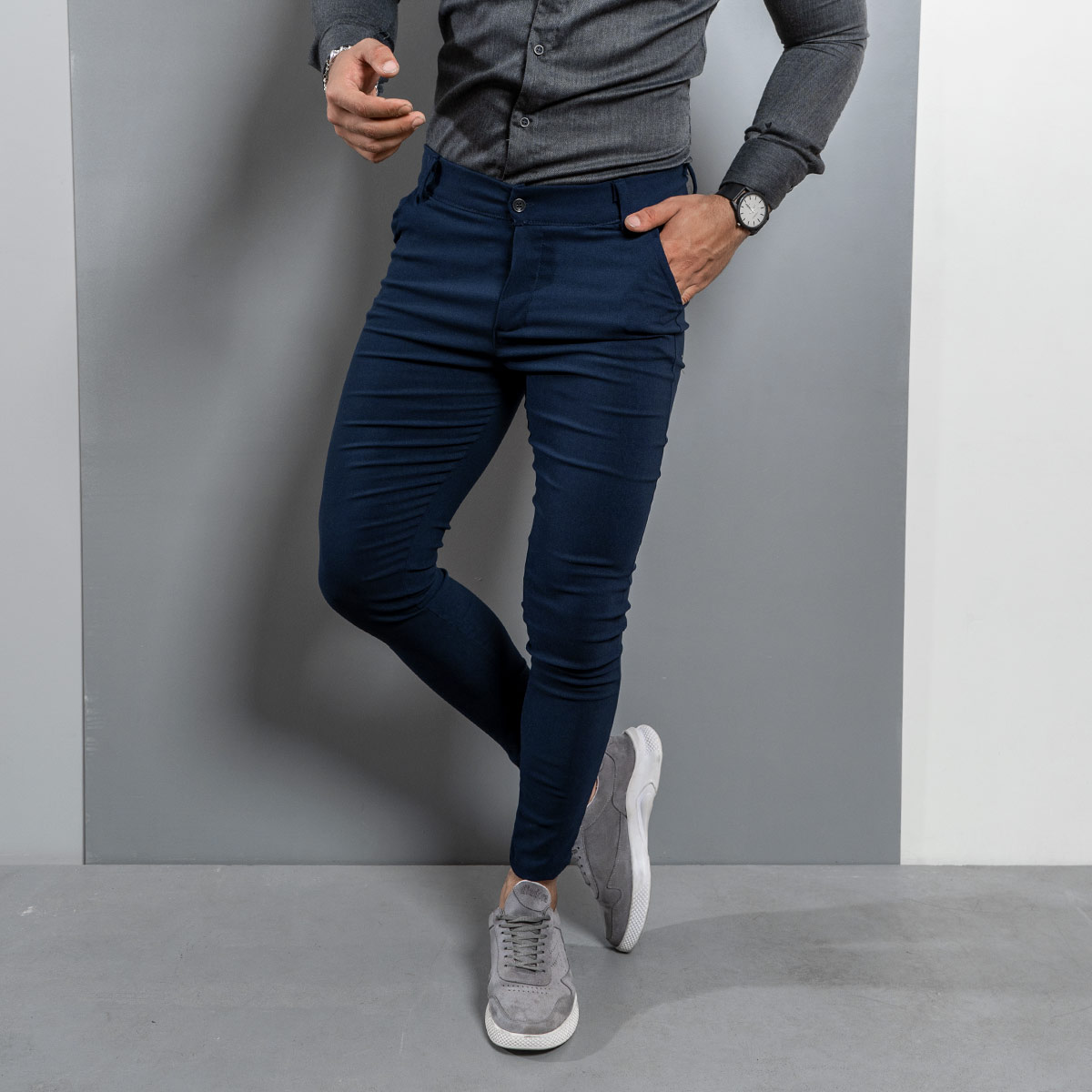 شلوار Parsa مردانه سرمه ای مدل Lovian