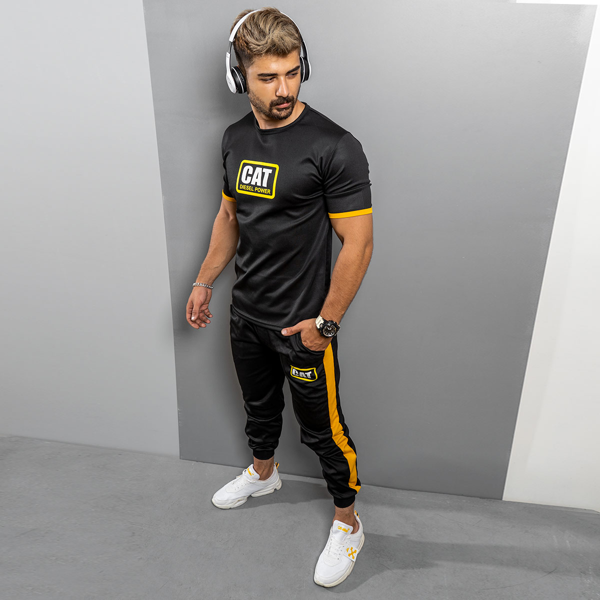 ست تیشرت شلوار Cat مردانه مدل Lomiel