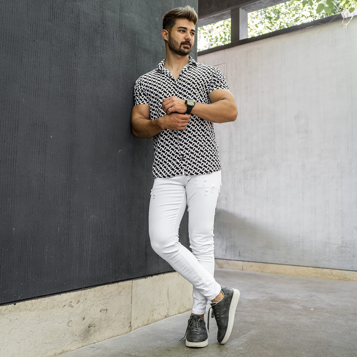 پیراهن هاوایی مردانه مدل Lorin