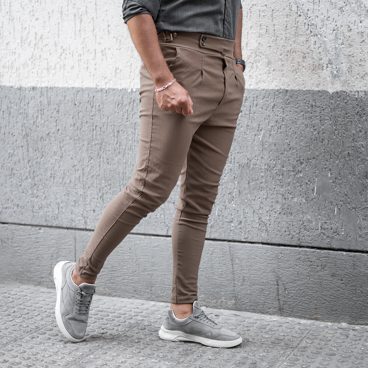 شلوار اسلش قهوه ای مردانه مدل Keavan