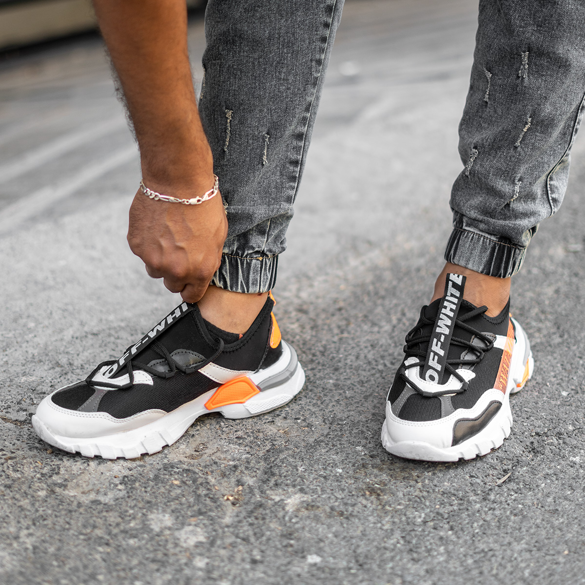 کفش ورزشی OFF WHITE مردانه مشکی مدل Rasit