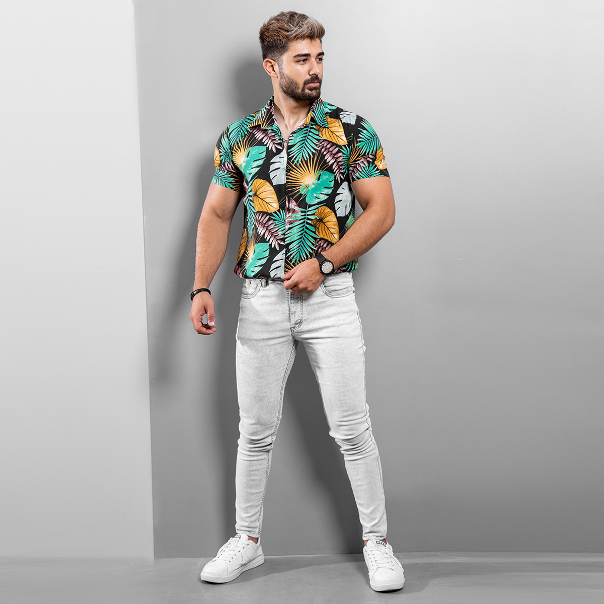پیراهن هاوایی مردانه مدل Soma