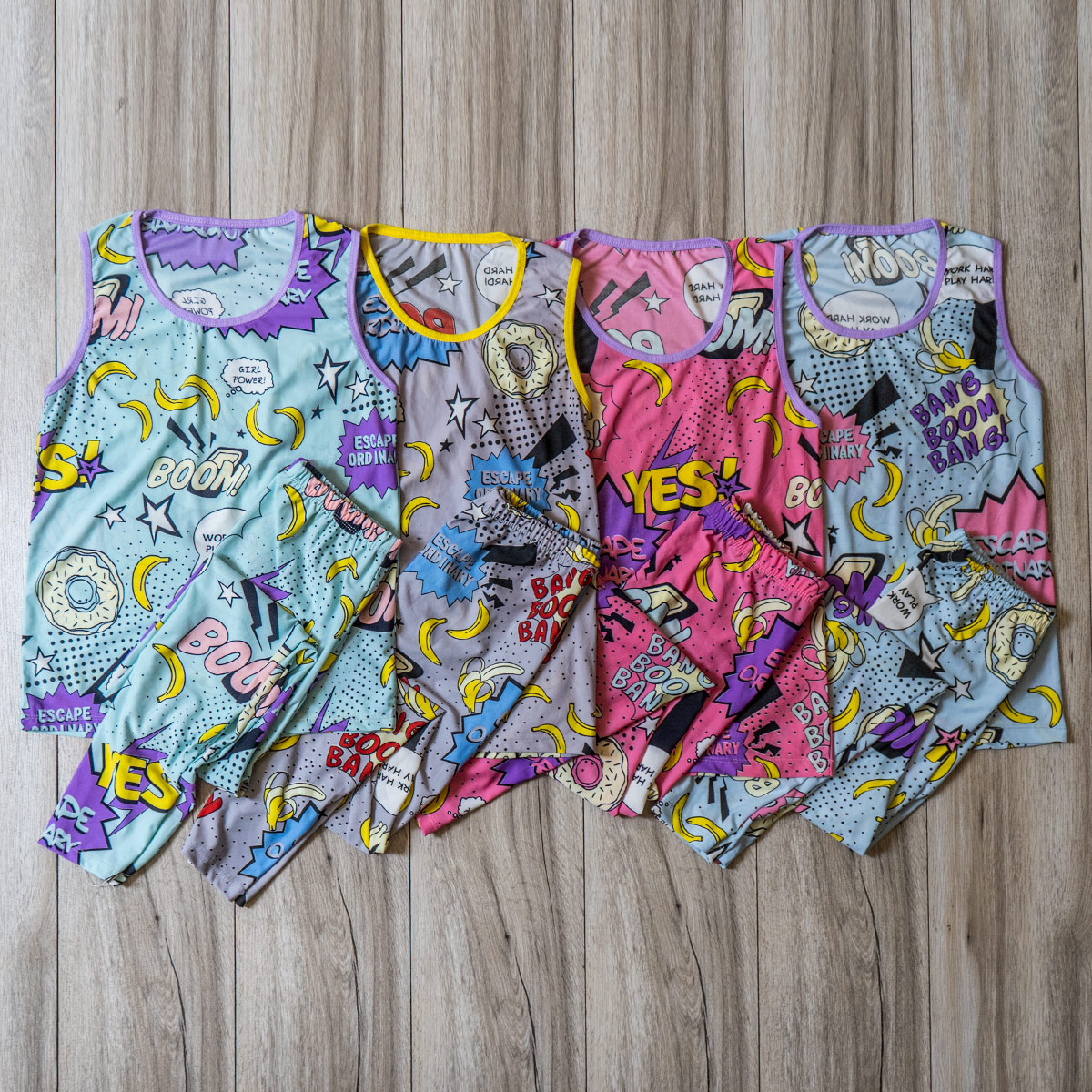 ست تاپ و ساپورت زنانه صورتی مدل Emily