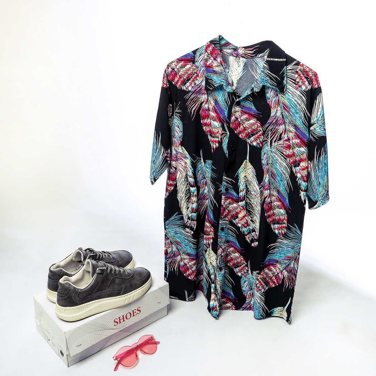 پیراهن هاوایی مردانه مدل Rastak