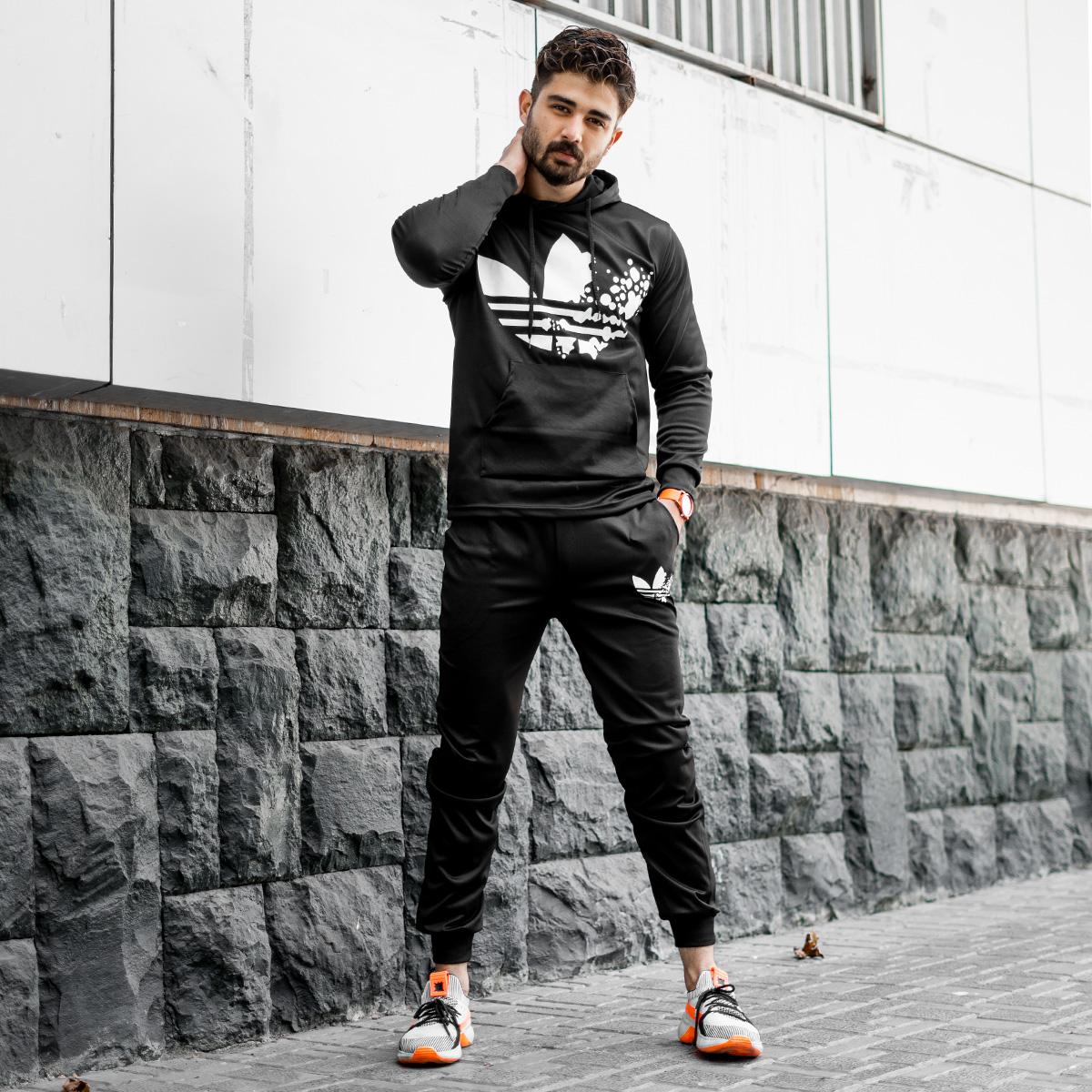 ست هودی شلوارAdidas مردانه مدلKaron