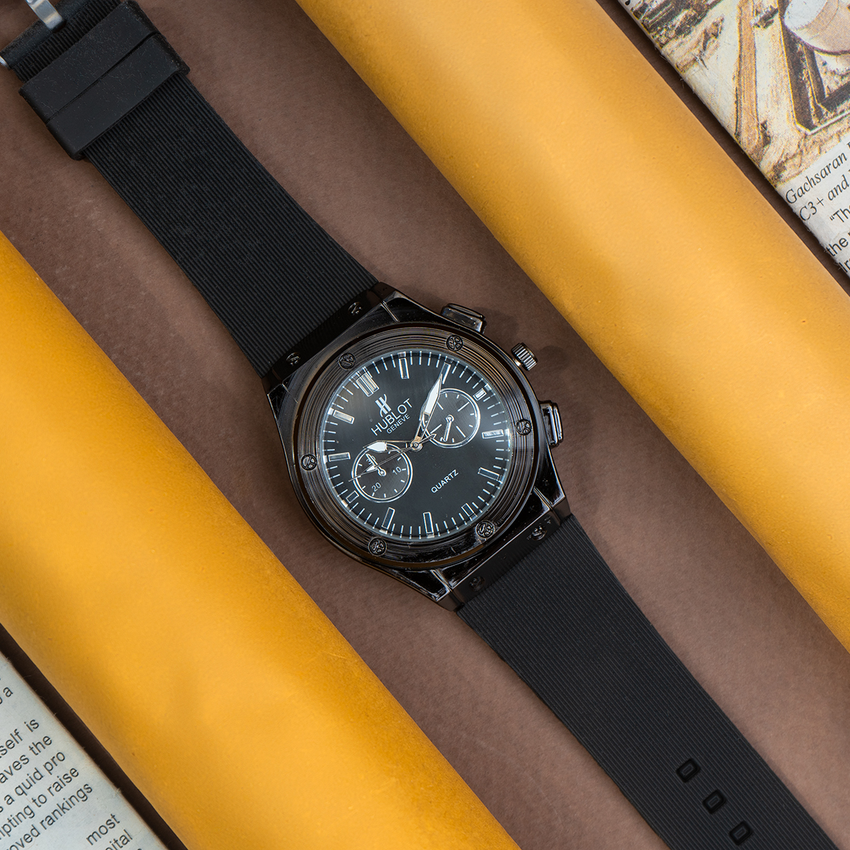 ساعت مچی Hublot مشکی صفحه مشکی مدل C70