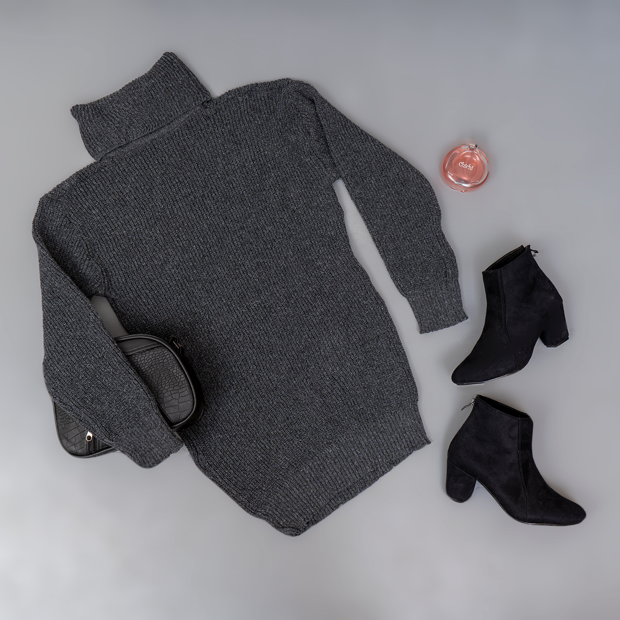 بافت دخترانه طوسی تیره مدل elsa