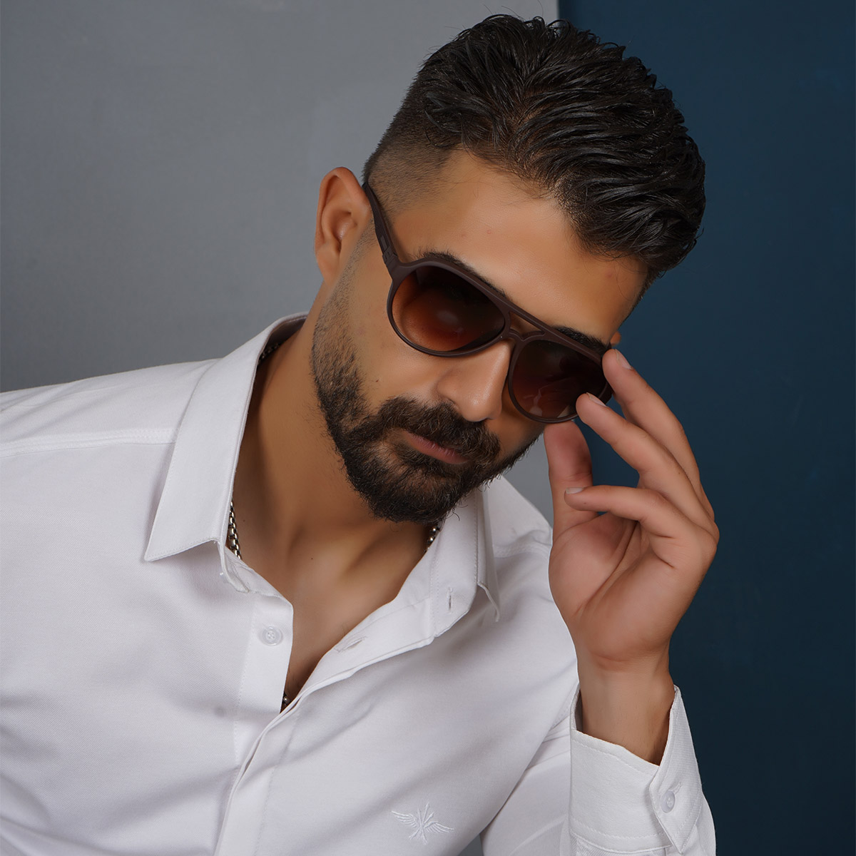 عینک مردانه قهوه‌ای مدل Aras