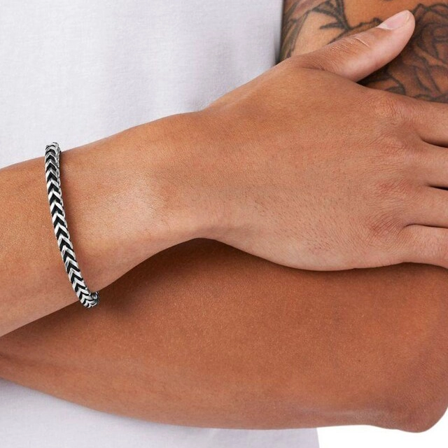 دستبند مردانه استیل مدل دم روباهی