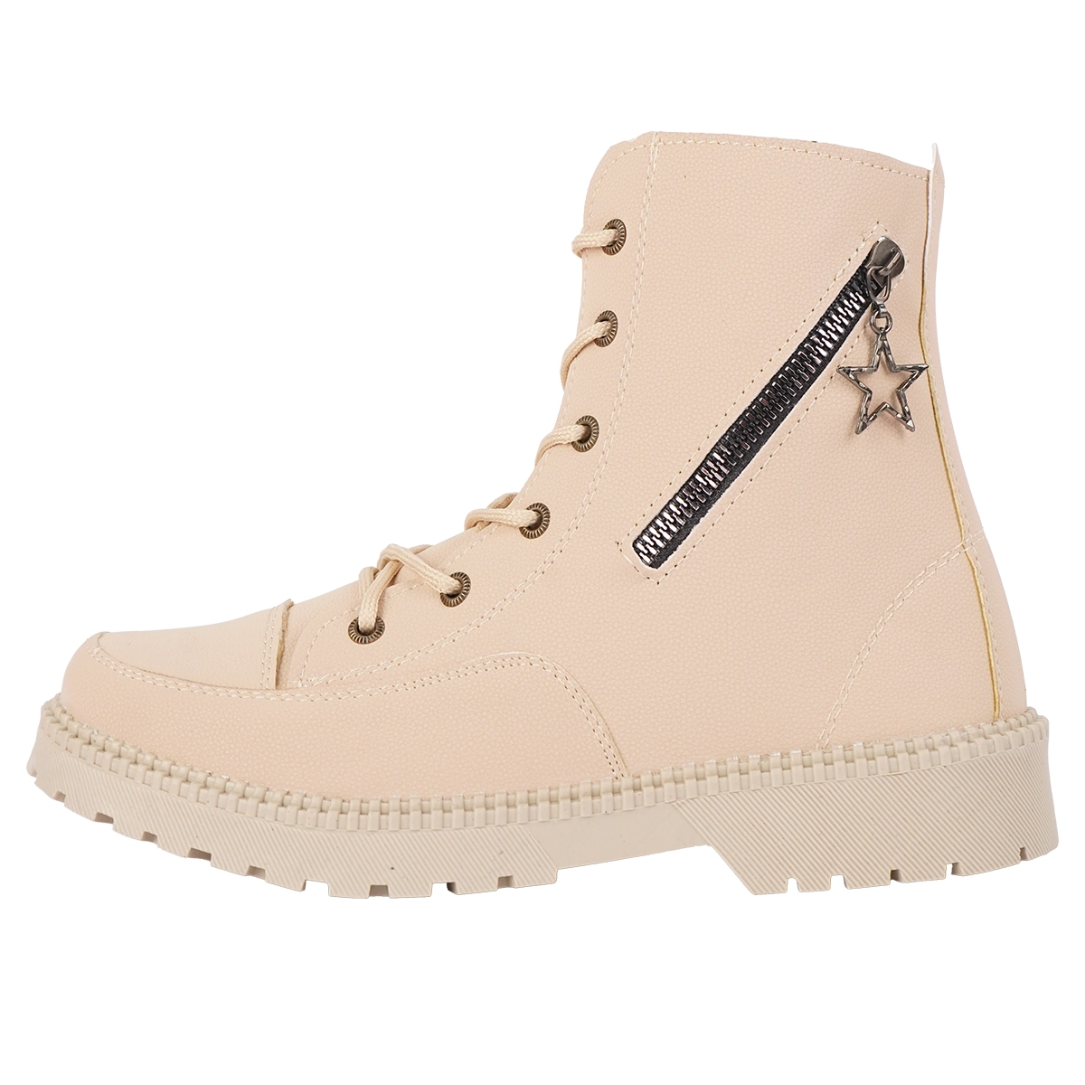 نیم بوت دخترانه کرم مدل shiva