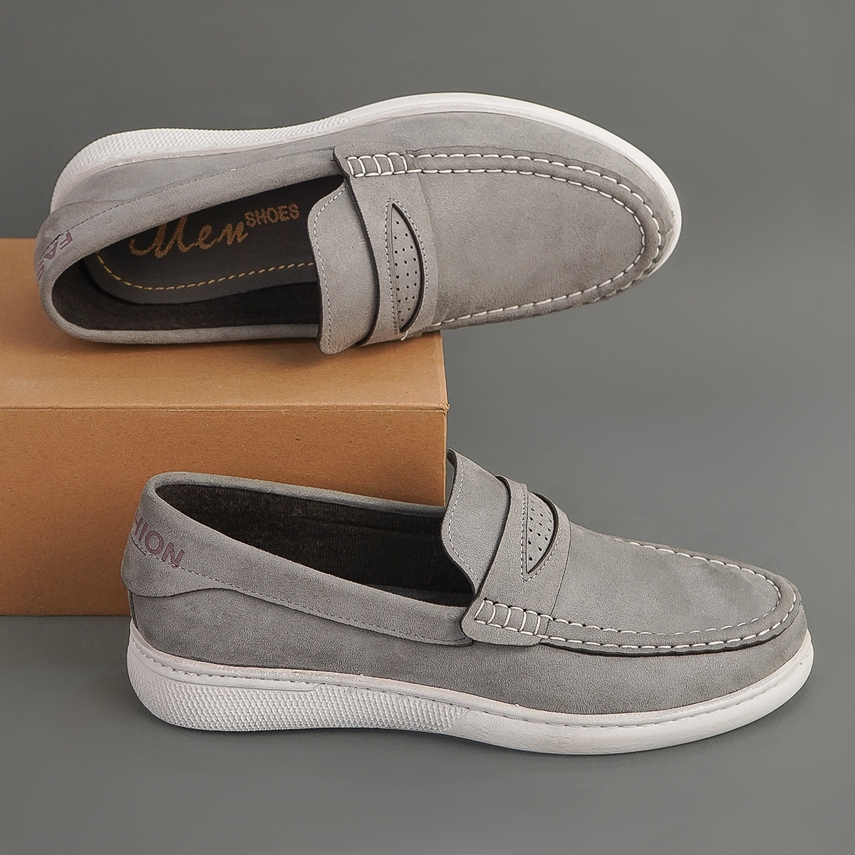 کفش کالج طوسی روشن مردانه مدل Aril