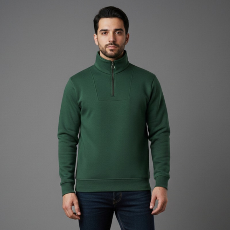 دورس مردانه نیم زیپ مدل Behbod-سبز